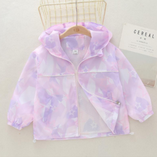 Orenjidamom 女童大星星小星星連帽防風外套