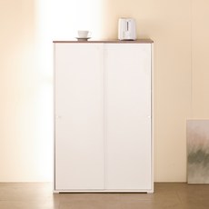 제이디퍼니처 스르륵 키높은 800 도어 다용도 수납장 슬림폭 방문설치, 멀바우화이트