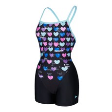 renoma 女款2分Mono Heart FLEX背心半身泳衣 RN-LS2E557-BK