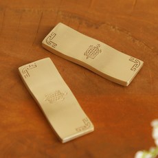 놋향 방짜유기 거북 수저받침, 골드, 2개