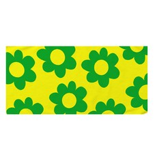 Quordi 旅行沙灘巾 綠色花朵 黃色, 混和顏色, 1個