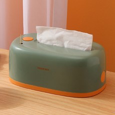 JCP 雙色牙籤架面紙盒, 綠橘色