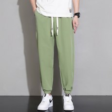 스타빈 남성용 심플 밴딩 9부 조거 팬츠