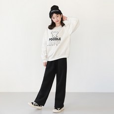 Nanajuni 刷毛內裡貴賓狗寬版上下套裝