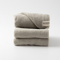 EARTH MADE 天然植物染色有機毛巾 170g 40支精梳棉, 5個, 銀綠色