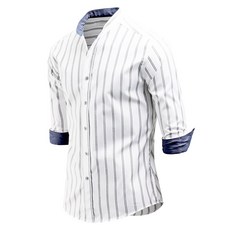 DAKUANG 男款˙7分袖條紋襯衫 C06D14_st2108