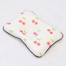 ahtty blanc 嬰幼兒用一體式防扁頭枕, 1個, 甜蜜櫻桃