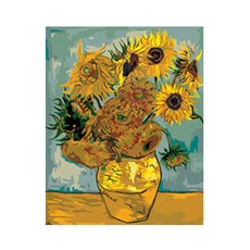 코쿼드 DIY 명화그리기 유화 그림 세트 600 x 750 mm, G05 고흐의 해바라기, 1개
