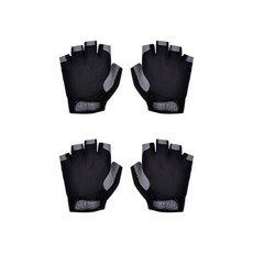 통기성 스텐다드 헬스 반장갑 2세트, 블랙