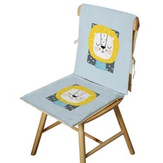 큐트 애니멀 의자 방석 + 등받이 커버 D33, 타입1, 1개