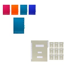 ECO Chungwoon 5層口袋文件夾 A4 5p + 紙質公文夾 10p, 隨機出貨, 1套