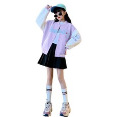 Bebemong Story 女童胸前愛心棒球外套