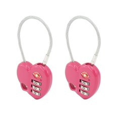 Travel Cube心形TSA鋼線密碼鎖 3位數, 2個