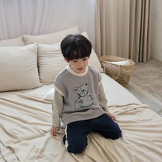 孩童小熊圖案背心