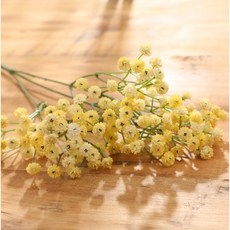 So&Young 人造花 婚禮道具 滿天星 2入, 黃色, 2個