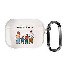 ZERO PER ZERO 插畫圖案印花AirPods Pro透明軟殼, Family Of Four 4(Brothers), 單品