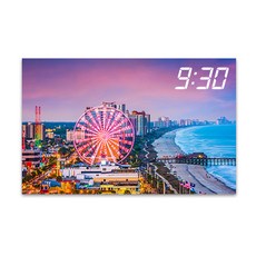 홈마인 캔버스 프린팅 액자 LED 시계 놀이공원 앤 열기구 800 x 500 mm, HM-PARK-14