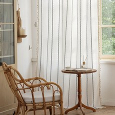 지앤와이 컨트리 화이트 컬러자수 태슬 커튼 홈인테리어/싱글하우스 반품 최저가 38,430원