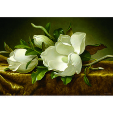 金色天鵝絨布上木蘭花拼圖, 1014件, HS1014-573, 1個