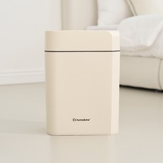 홈앤미 크레마 스마트 자동센서 쓰레기통, 버터크림