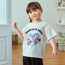 퍼스트블루 아동용 썸머퍼피 반팔 티셔츠