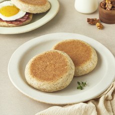 그래밀 알곡그대로눌러내린 통밀 잉글리쉬머핀, 70g, 1개, 2개입