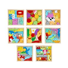 Kes.B 益智主題拼圖8款組, 96件, 1套