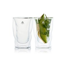 CASA MUUTTI 雙層玻璃造型杯 300ml, 2入, 透明