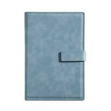 Black Swan天鵝絨磁扣商務筆記本, 淺藍色