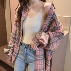 Goodif 女款復古格紋襯衫