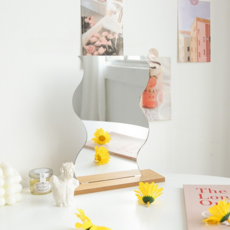 The Flow Commerce Modeplus 裝點空間造型木底壓克力鏡 波浪纖薄款, 混合色