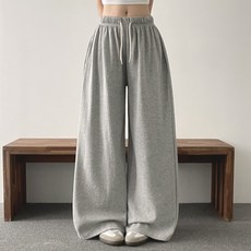 모브린 쿠키 와이드 일자 트레이닝 밴딩 바지