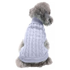 I Love Pet 狗狗麻花彩色針織衫, 灰色
