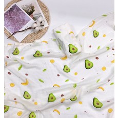 LuxuryBaby 嬰幼兒用雙層竹纖維紗布輕薄毯, 酪梨