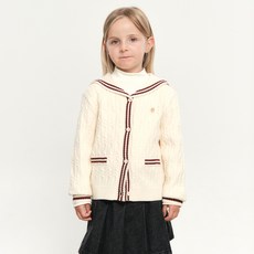 MaritheFrancoisGirbaud 兒童W麻花水手領針織外套