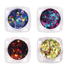 Dagum Gold Ruth圓點亮片 4種組, 混色, 1套