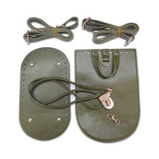 가죽 손가방 DIY 패키지, 1개, 그린