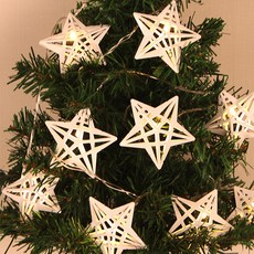 Dometopia USB型 LED 白色星星造型燈串 10燈, 1個, 暖色