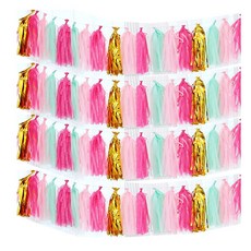 abm 派對流蘇, 薄荷粉, 4個