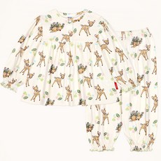 mollimelli friends 女童迪士尼小鹿斑比自然風睡衣上下套裝