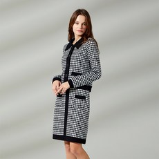 HALEY 女款千鳥格紋中長H字裙 HF-WK1310