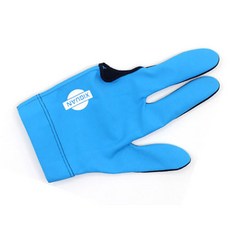 C·GUAN 彩色熱門高級撞球手套 左手 1入, 藍色