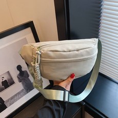 Elsso 日常運動旅行用迷你斜背腰包, 卡其色