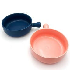 티온스 T40 손잡이 앞접시 2종 세트, 핑크 + 네이비, 1세트