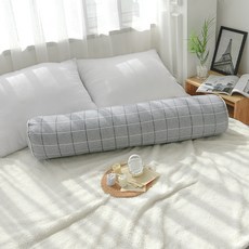 Magic Bed 印花纖維長條抱枕, 檢查灰色