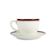 Masi Firenze 線條陶瓷咖啡杯 + 杯碟組, 1套, 棕色