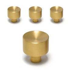 手把世界黃銅凹面圓形家具把手 金色 1孔, 4個