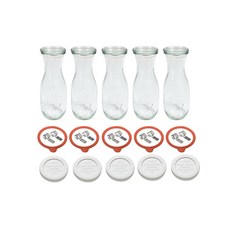 WECK 果汁型玻璃保存瓶 530ml No.764 全組合組, 1套