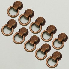 皮革工藝用奶嘴吊環五金釦, 10個, 古董金