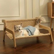 둥둥펫 고양이 사이잘 소파 스크래쳐 모던우드 벤치, 혼합색상, 1개